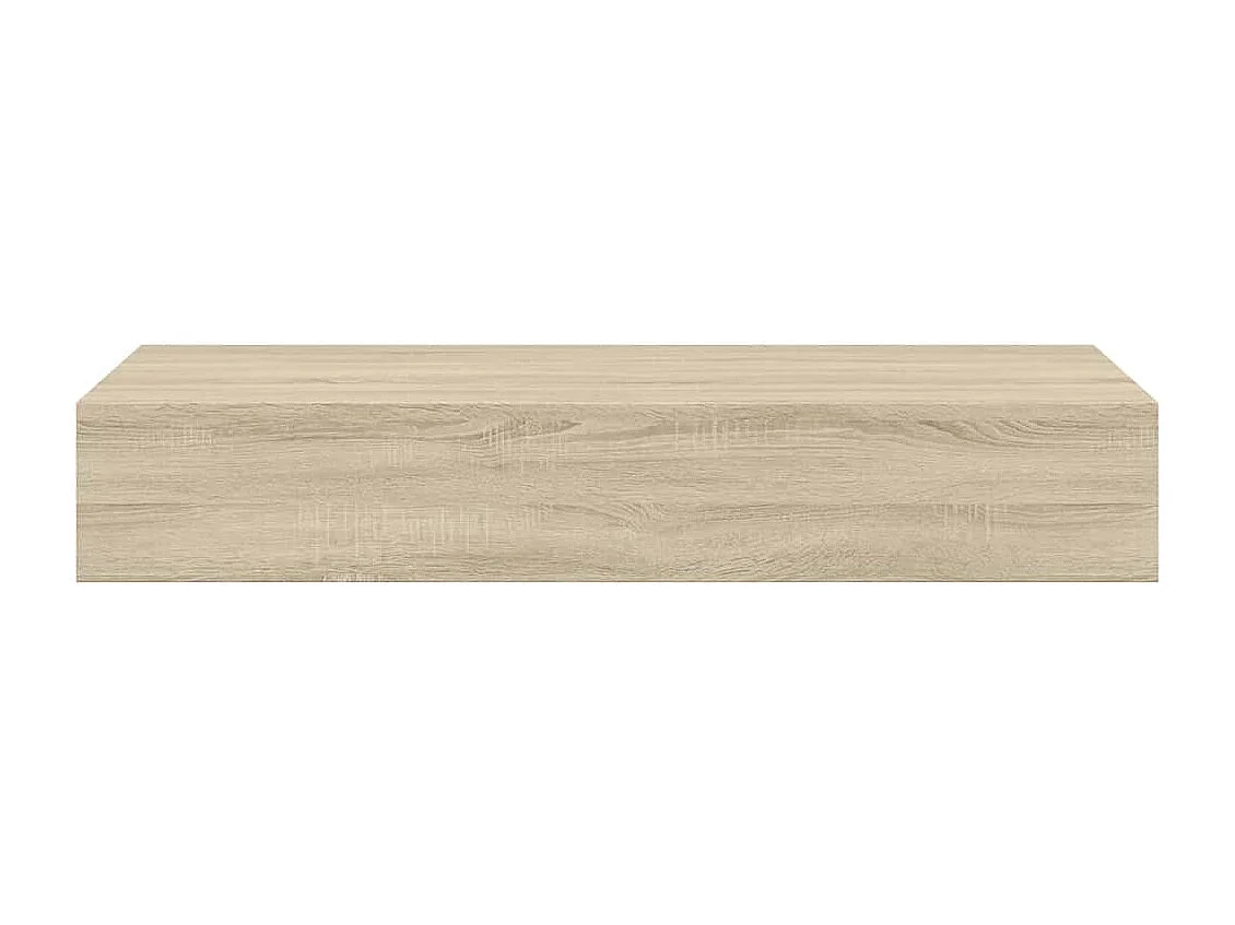 Étagère à tiroir murale chêne 60x23,5x10 cm MDF