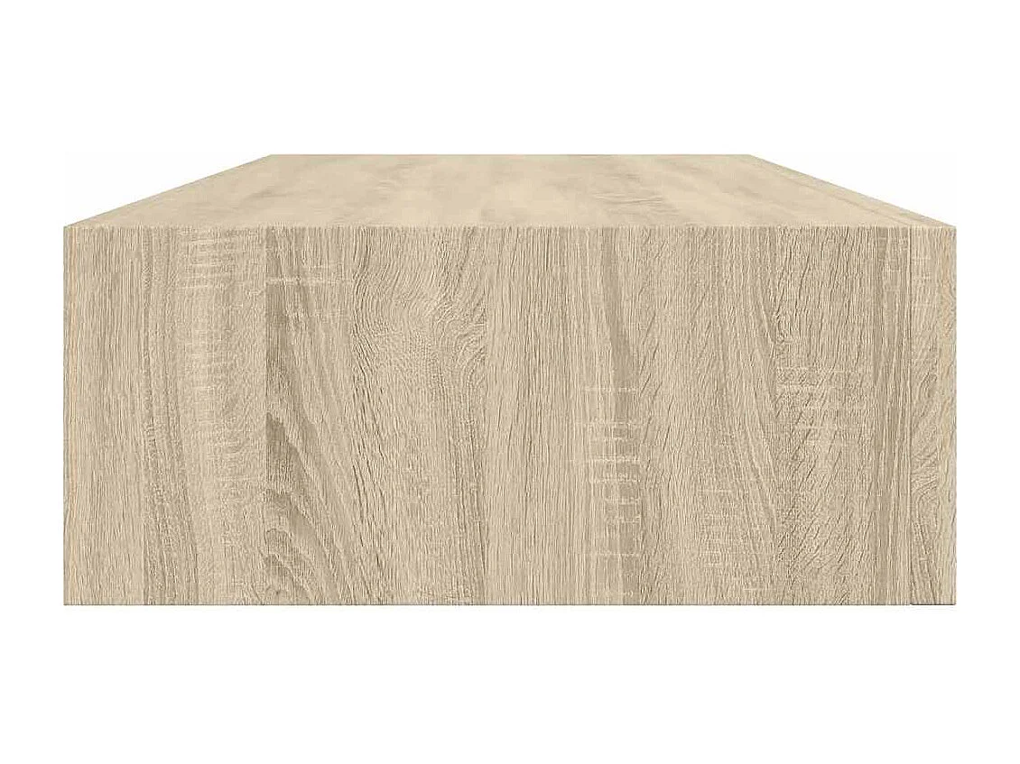 Étagère à tiroir murale chêne 60x23,5x10 cm MDF