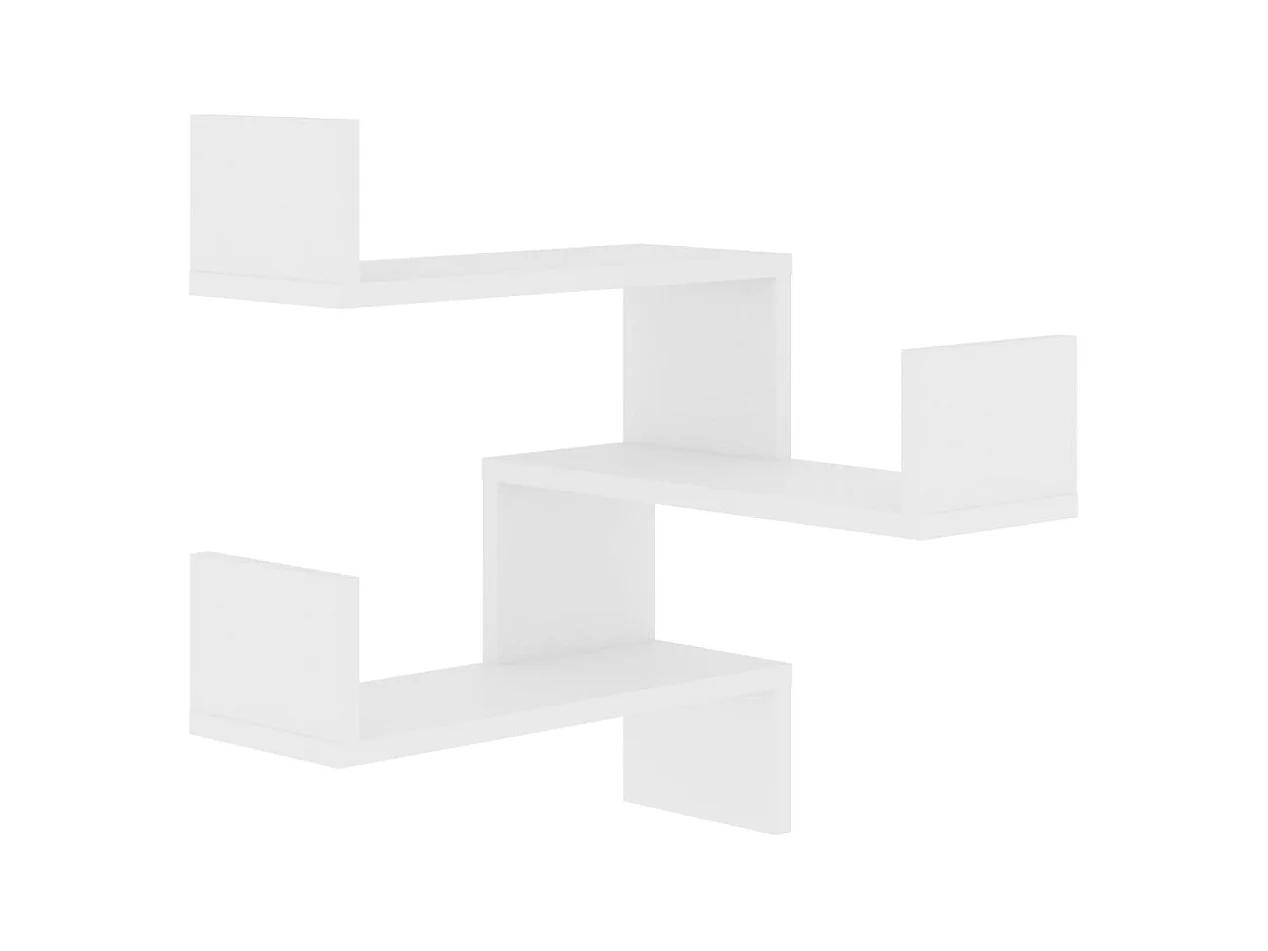 Mensola angolare a parete Bianco 40x40x50 cm in legno ingegnerizzato