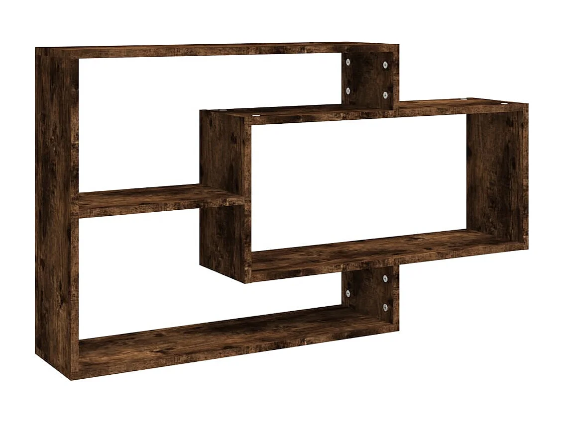 Étagère murale chêne fumé 104x20x58,5 cm bois d'ingénierie