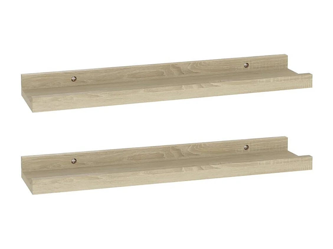 Étagères murales 2 pcs Chêne Sonoma 40x9x3 cm