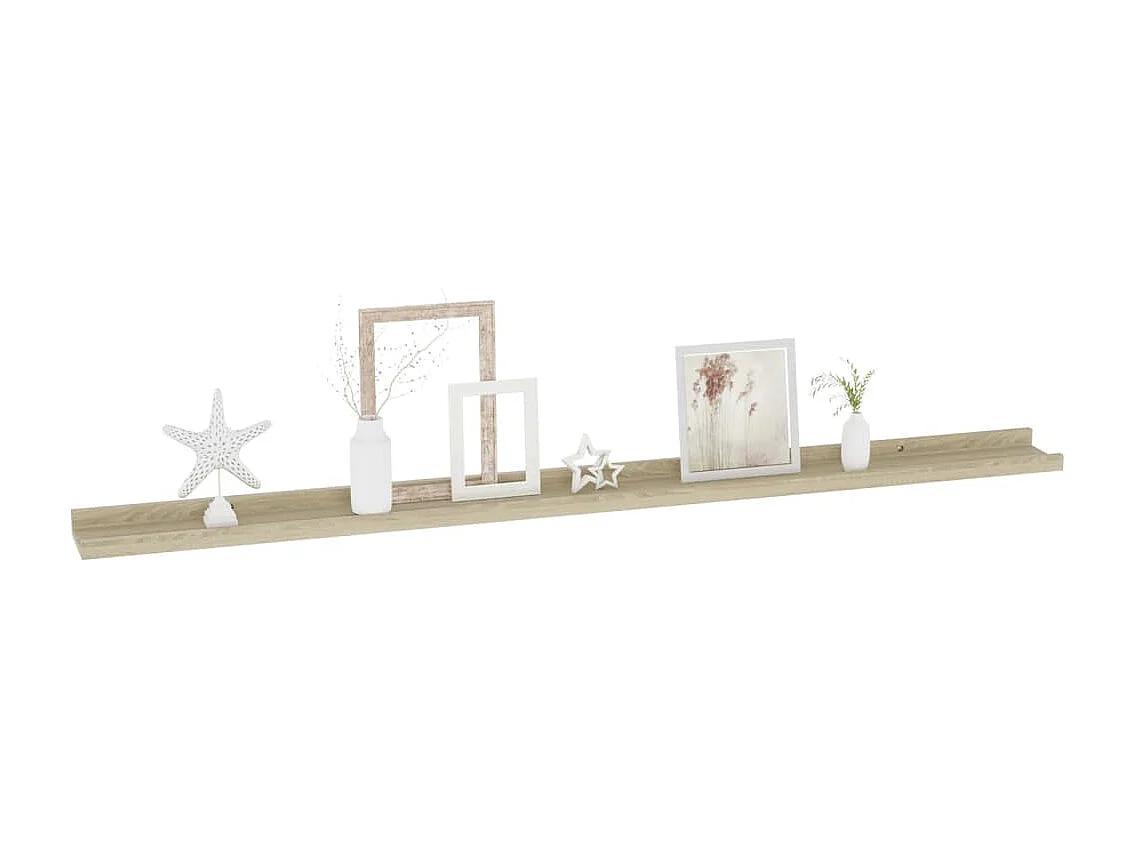 Étagères murales 2 pcs chêne sonoma 115x9x3 cm