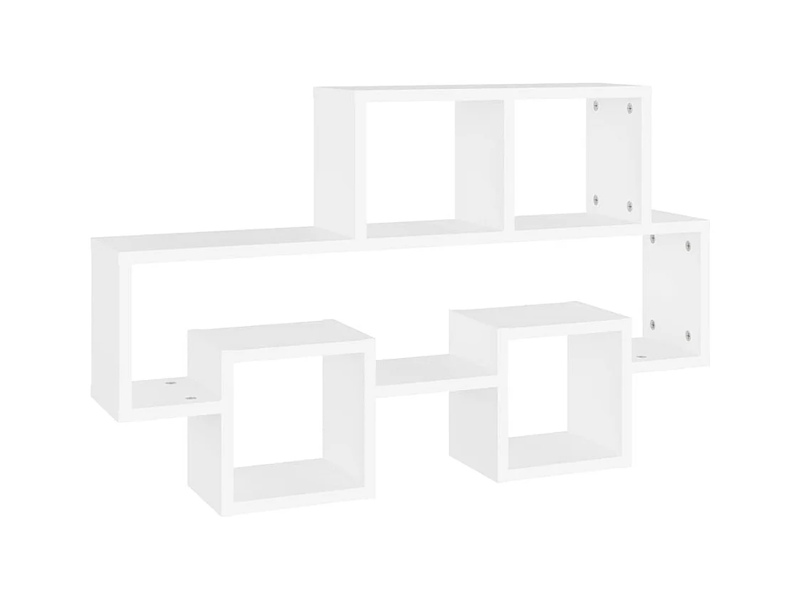 Mensola da parete a forma di auto Bianco 82x15x51 cm Legno composito