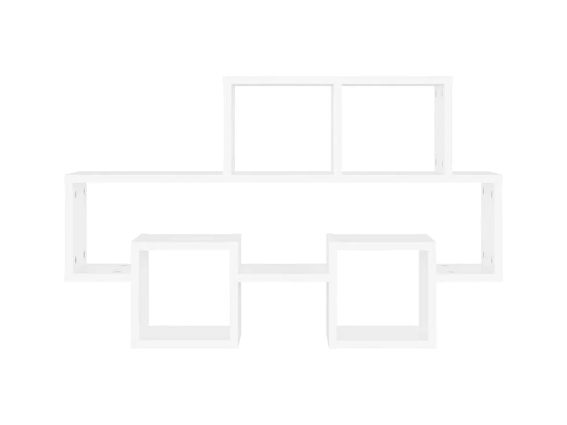 Mensola da parete a forma di auto Bianco 82x15x51 cm Legno composito