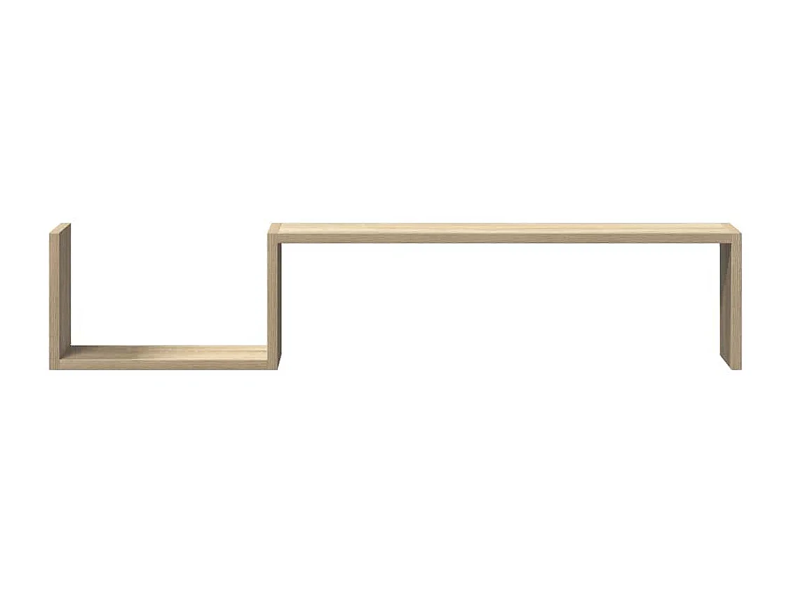 Mensole da parete 2 pezzi in rovere Sonoma 100x15x20cm in legno ingegnerizzato