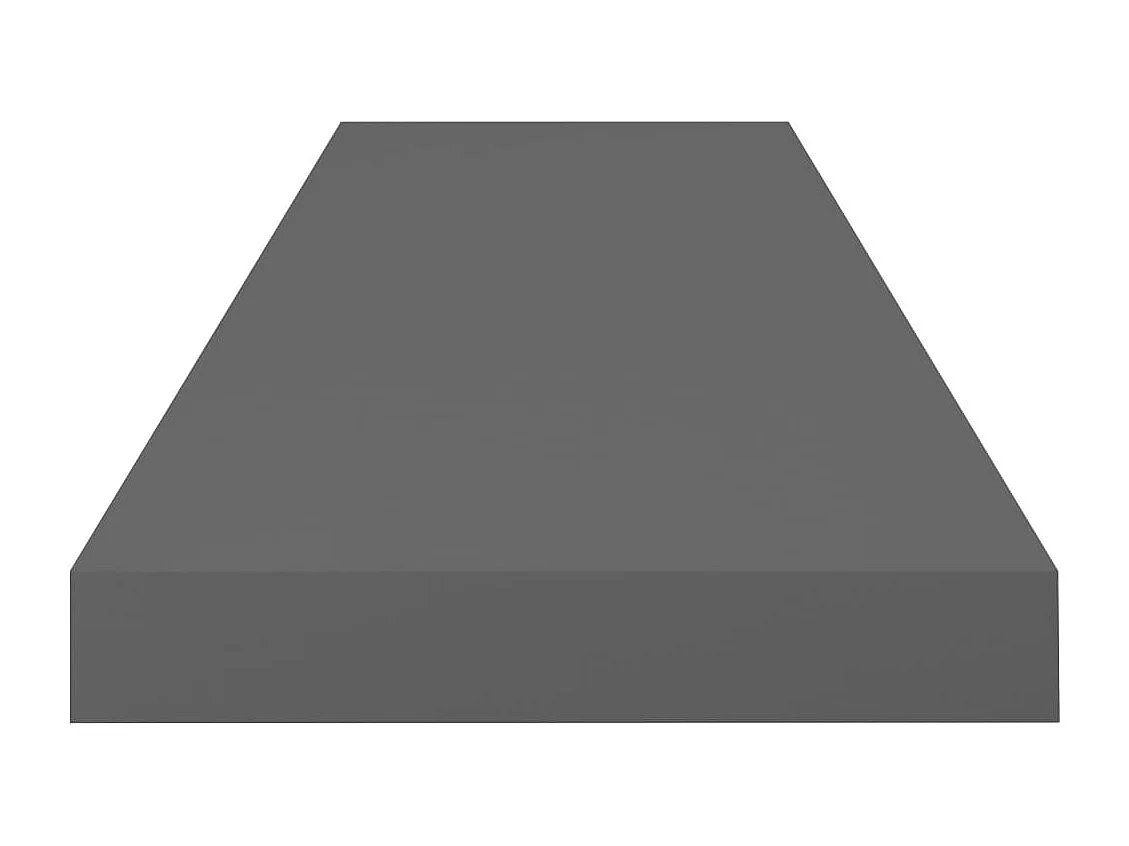 Mensola da parete sospesa Grigio lucido 80x23,5x3,8 cm MDF