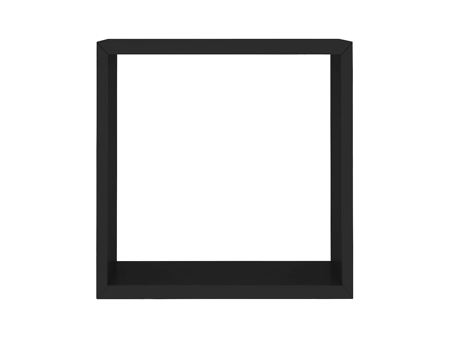 Étagères murales sous forme de cube 3 pcs Noir MDF