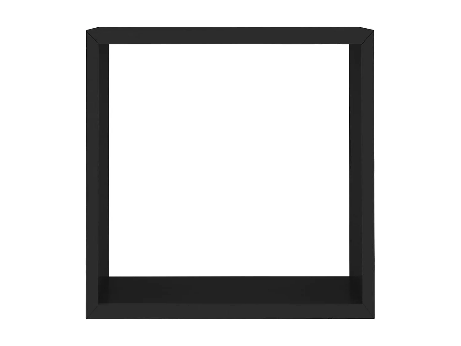Étagères murales sous forme de cube 3 pcs Noir MDF