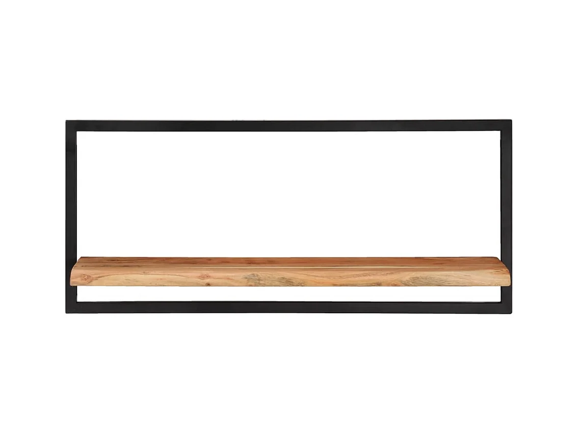 Étagères murales 2 pcs 80x25x35 cm Bois d'acacia et acier
