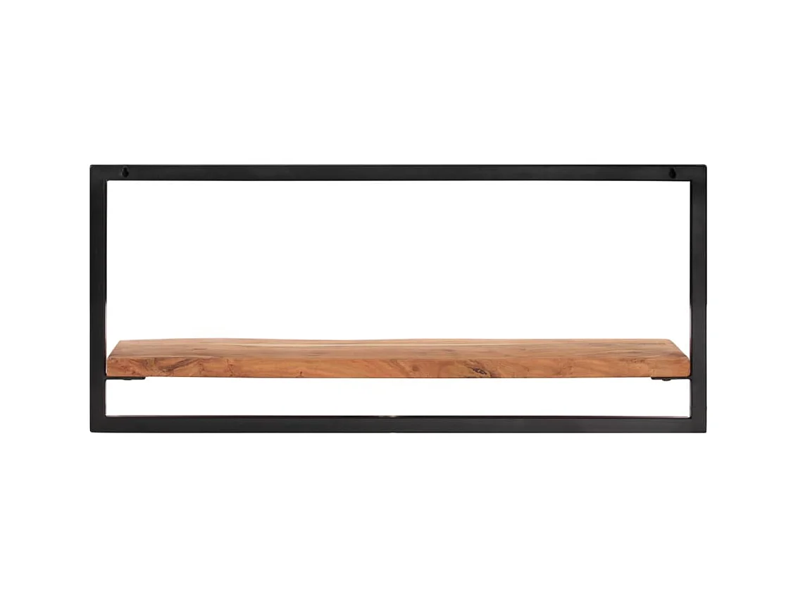 Étagères murales 2 pcs 80x25x35 cm Bois d'acacia et acier