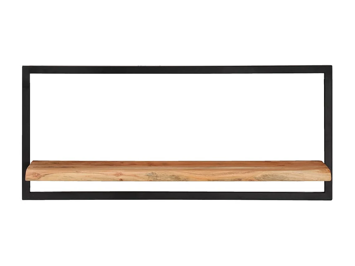 Étagères murales 2 pcs 80x25x35 cm Bois d'acacia et acier