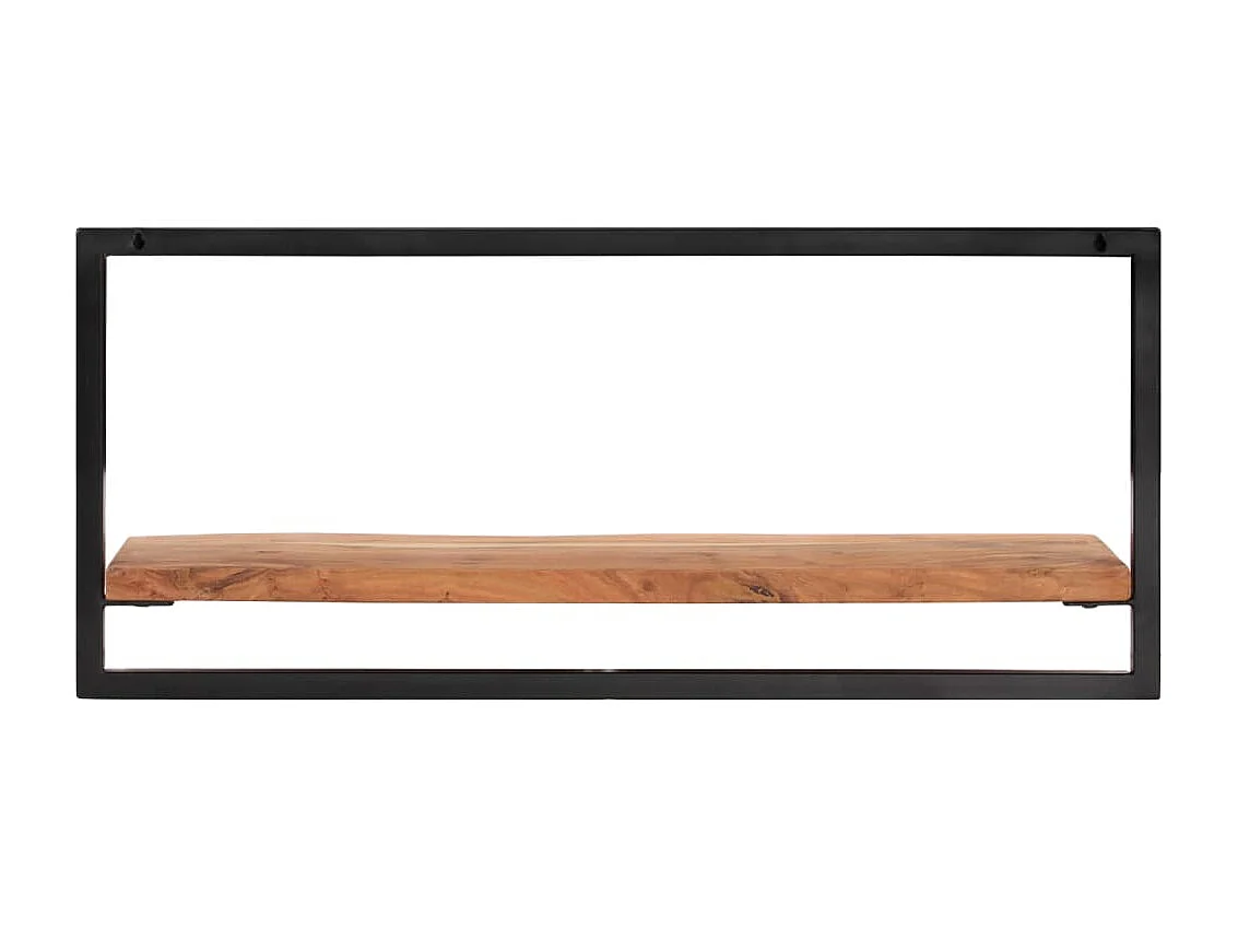 Étagères murales 2 pcs 80x25x35 cm Bois d'acacia et acier