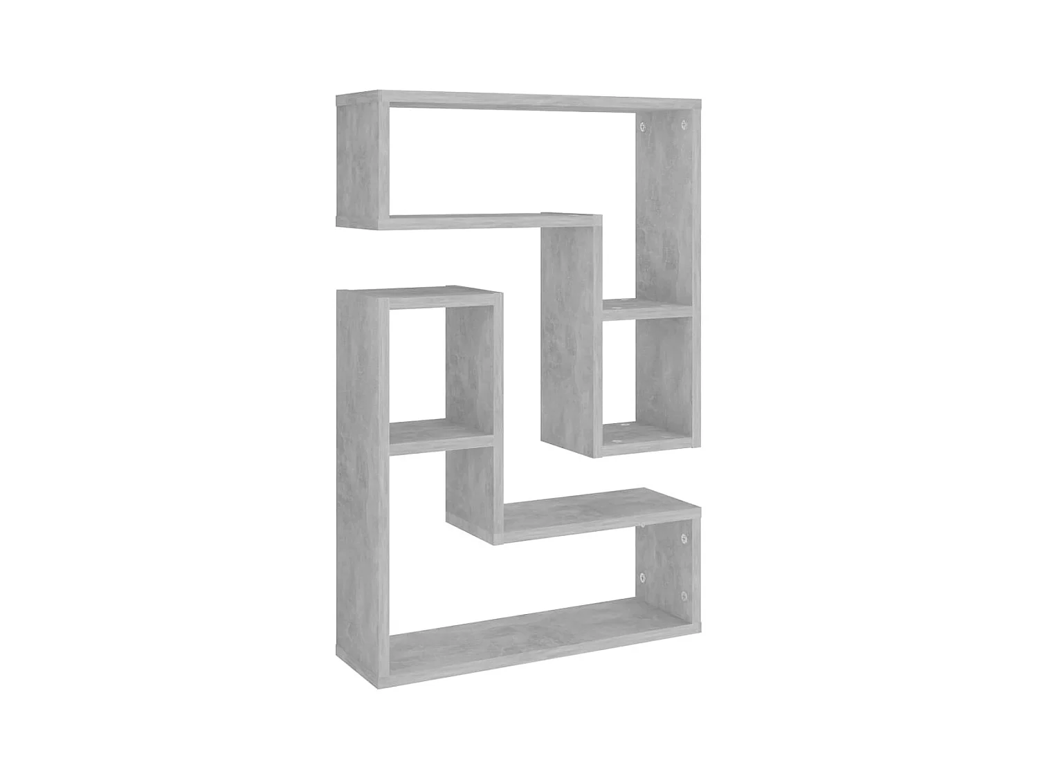 Étagères murales 2 pcs gris béton 50x15x50 cm bois d'ingénierie