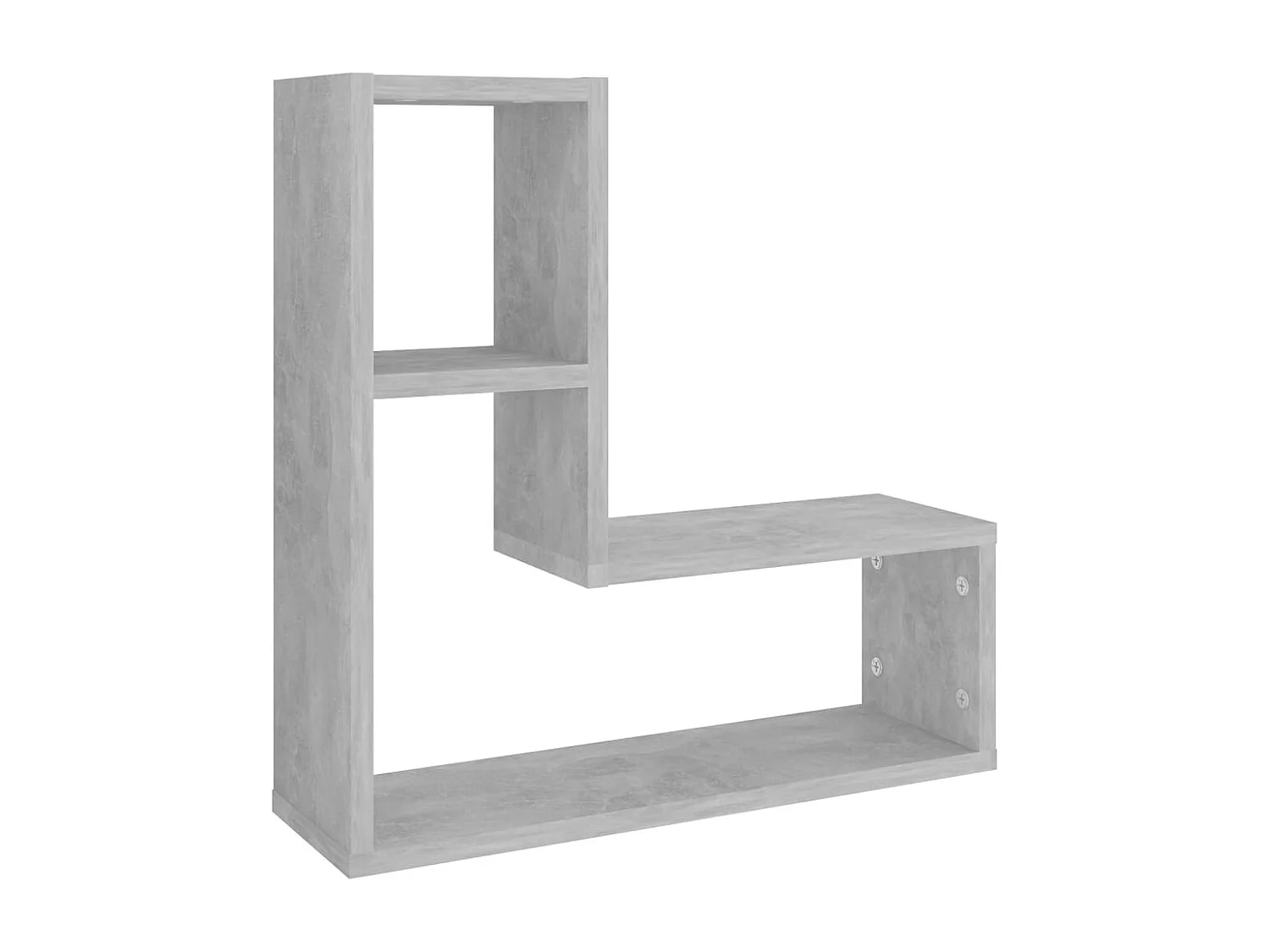 Étagères murales 2 pcs gris béton 50x15x50 cm bois d'ingénierie