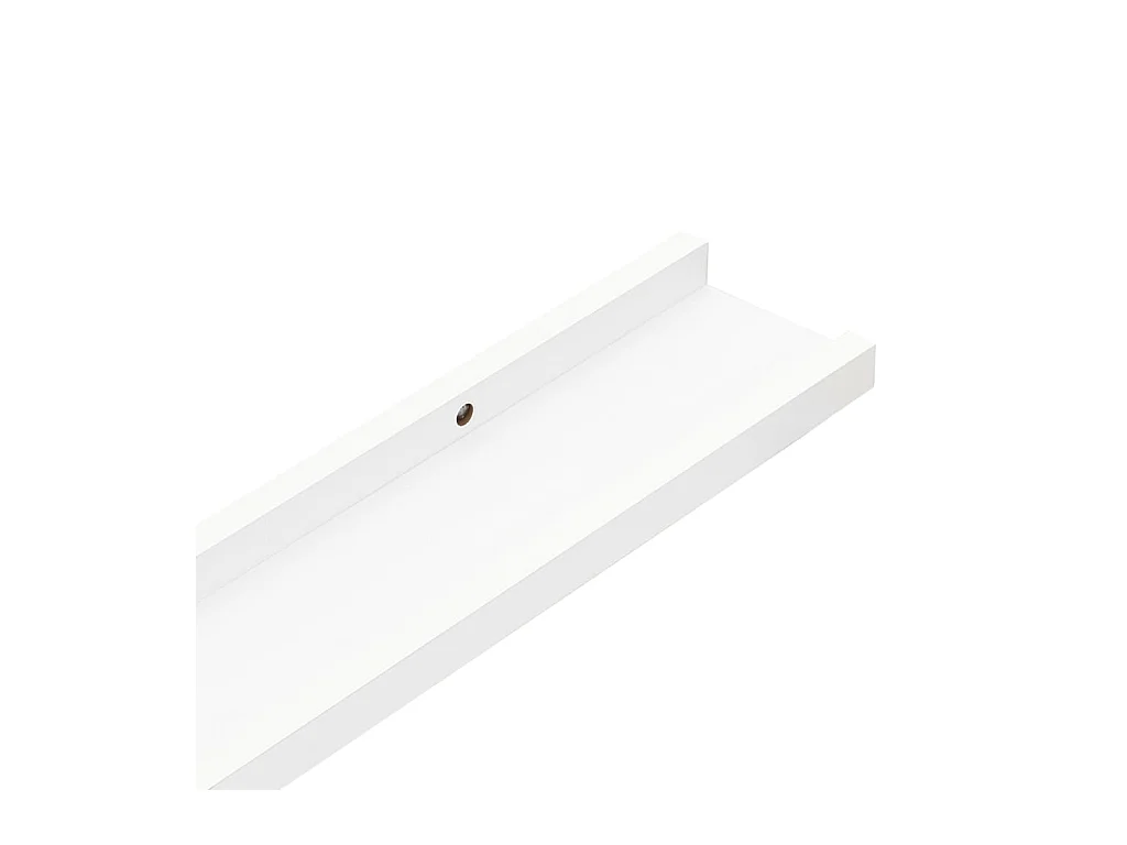 Mensole da parete 2 pz Bianco 115x9x3 cm