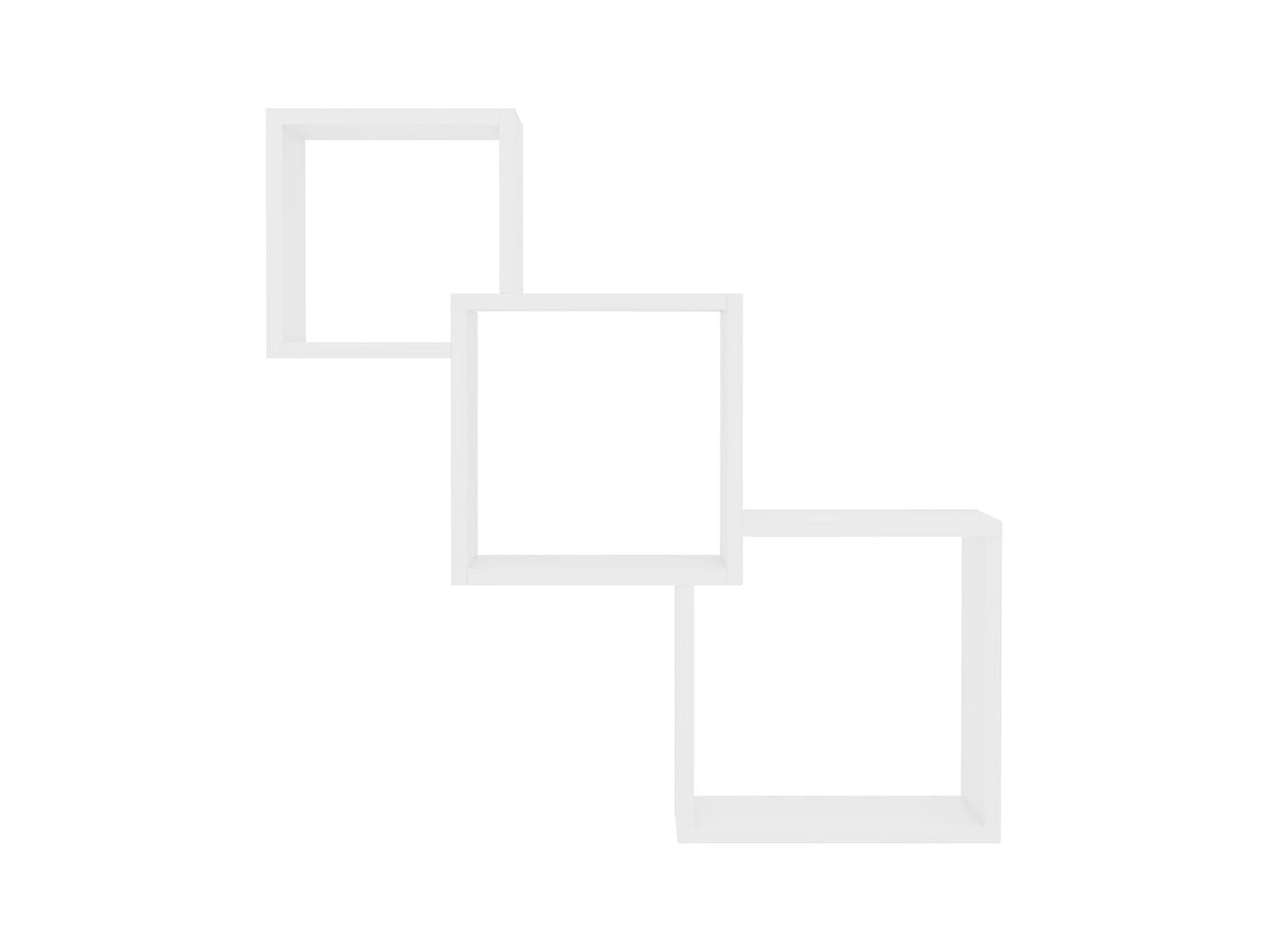 Weiße Würfel-Wandregale 68x15x68 cm Holzwerkstoff