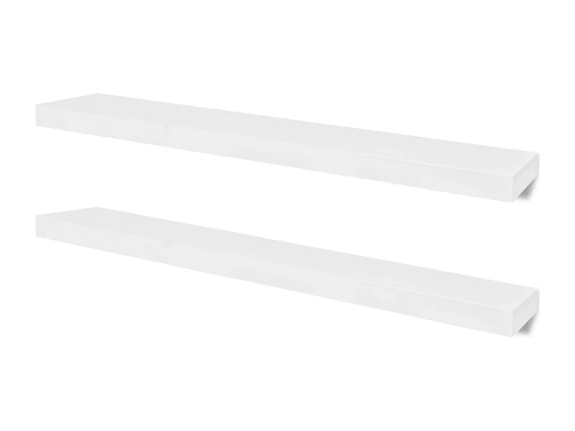 Étagères murales 4 pcs Blanc 100 cm