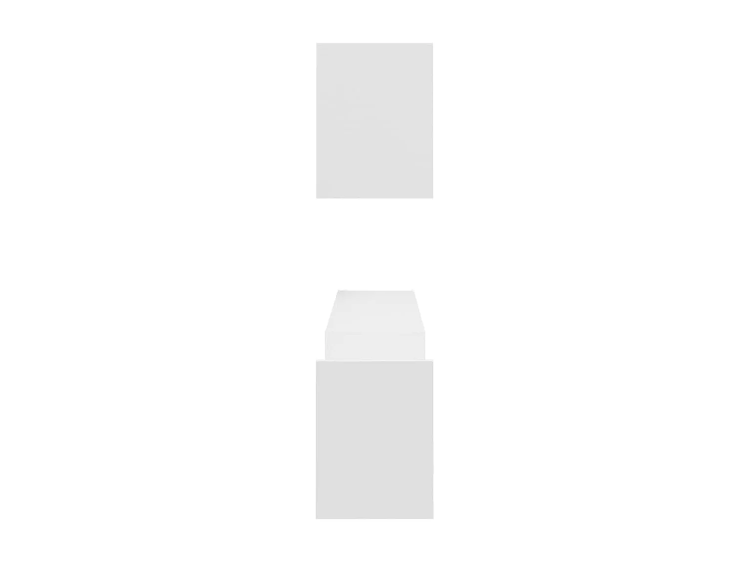 Mensole da parete 2 pezzi bianche 100x15x20 cm in legno ingegnerizzato