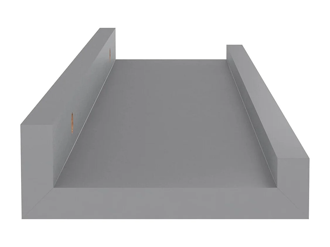 Étagères murales 4 pcs Gris 40x9x3 cm