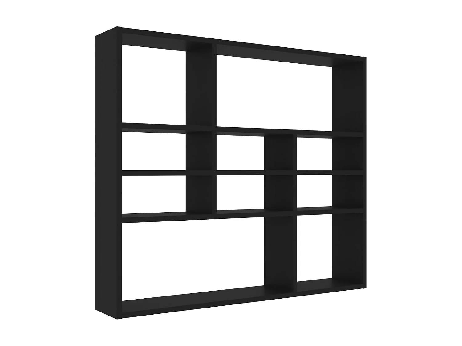 Mensola da parete nera 90x16x78 cm in legno ingegnerizzato