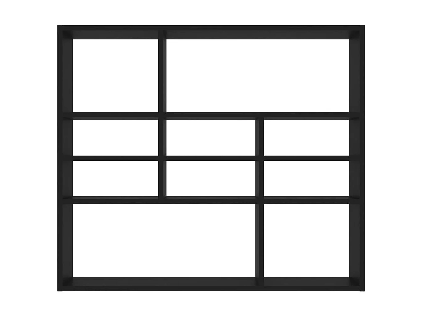 Étagère murale Noir 90x16x78 cm Bois d’ingénierie