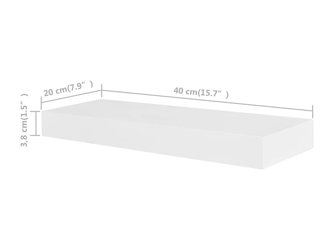 Étagères murales 4 pcs Blanc 40 cm