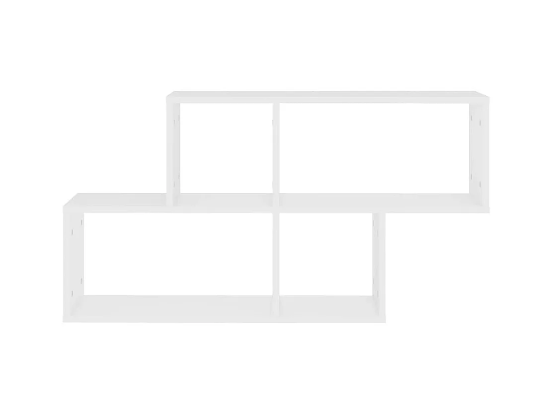 Mensola da parete bianca 100x18x53 cm in legno ingegnerizzato