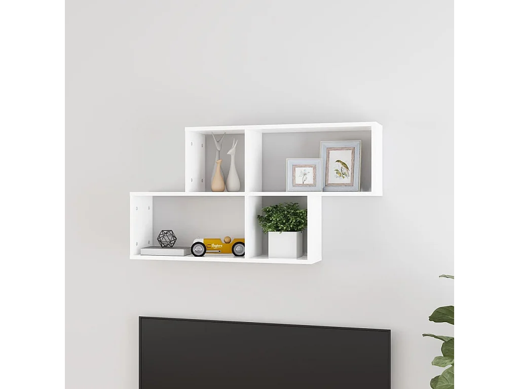 Étagère murale Blanc 100x18x53 cm Bois d’ingénierie