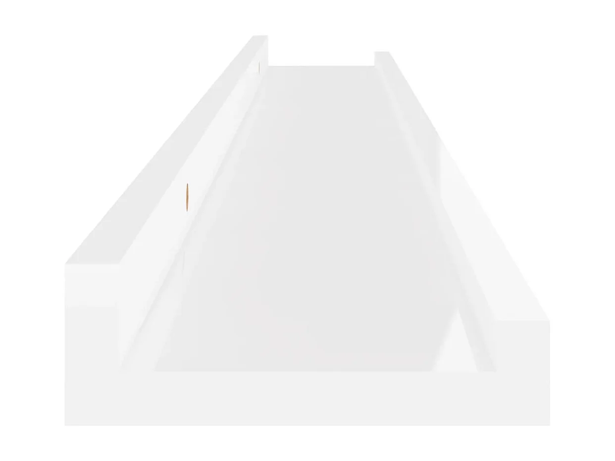 Étagères murales 2 pcs Blanc brillant 80x9x3 cm