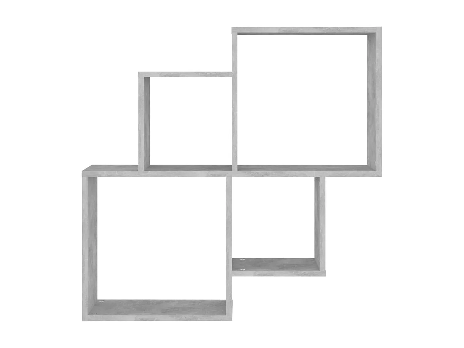 Mensola da parete a cubo grigio cemento 80x15x78,5 cm in legno ingegnerizzato