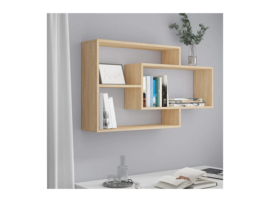 Étagères murales Chêne sonoma 104x20x58,5 cm Bois d'ingénierie