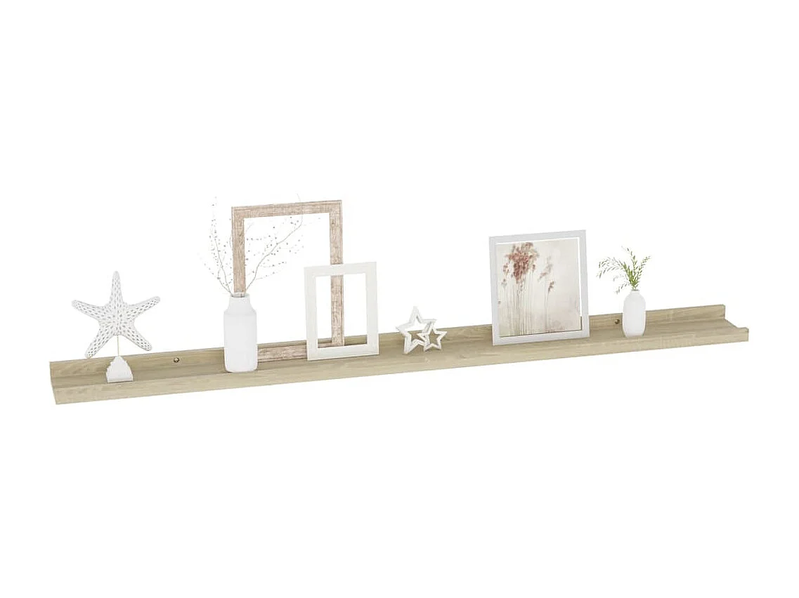 Étagères murales 4 pcs chêne sonoma 100x9x3 cm