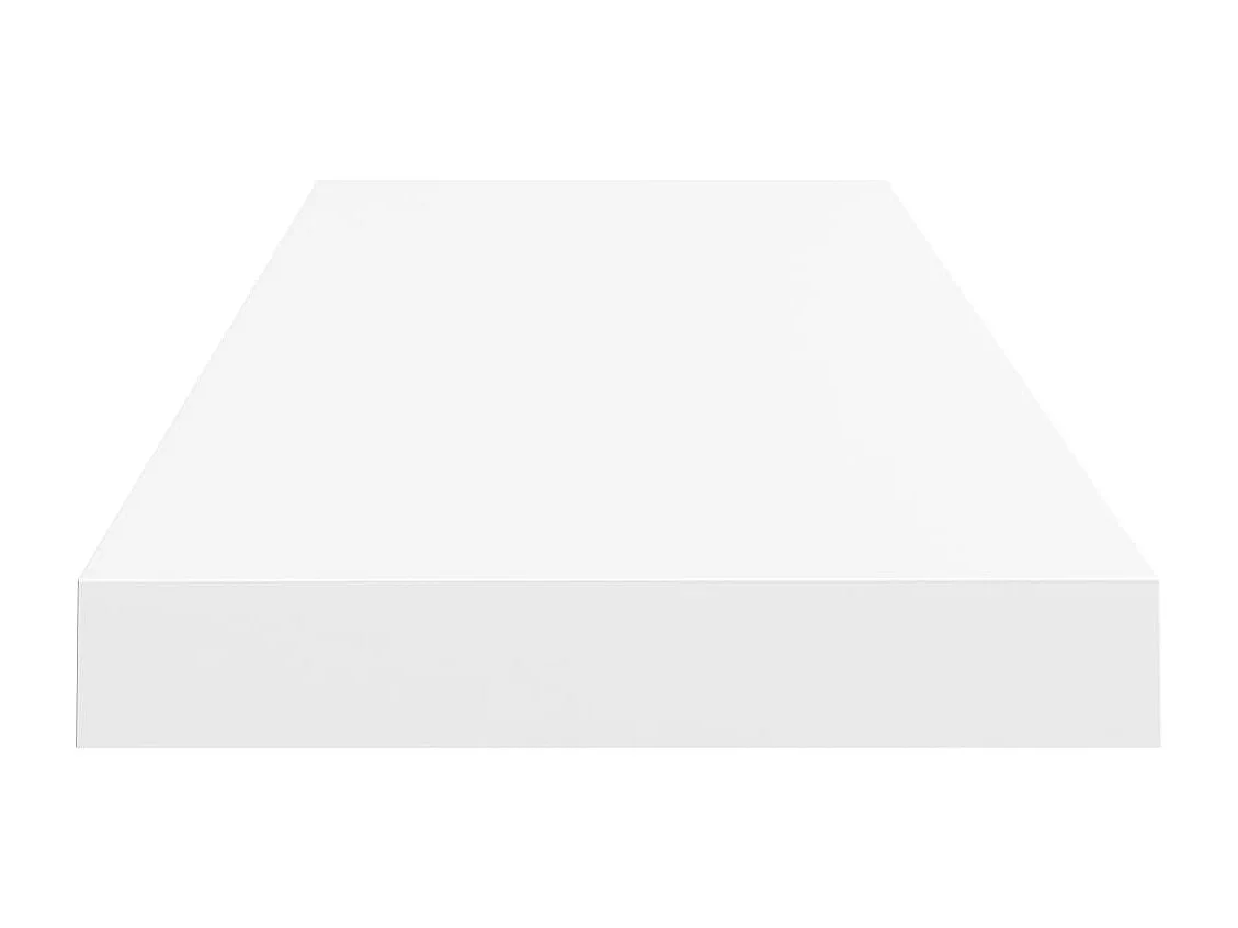 Mensole da parete sospese 2 pezzi bianche 80x23,5x3,8 cm MDF