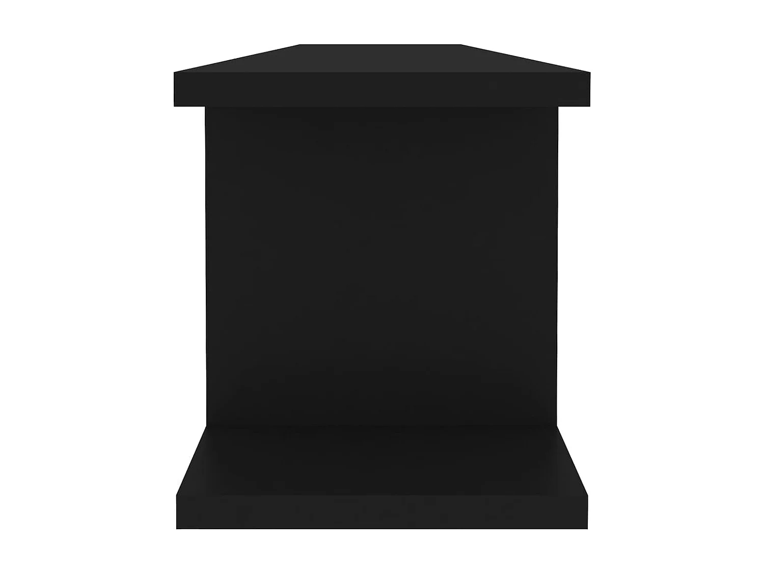 Estantes de pared 2 uds Negro 90x18x20 cm madera de ingeniería