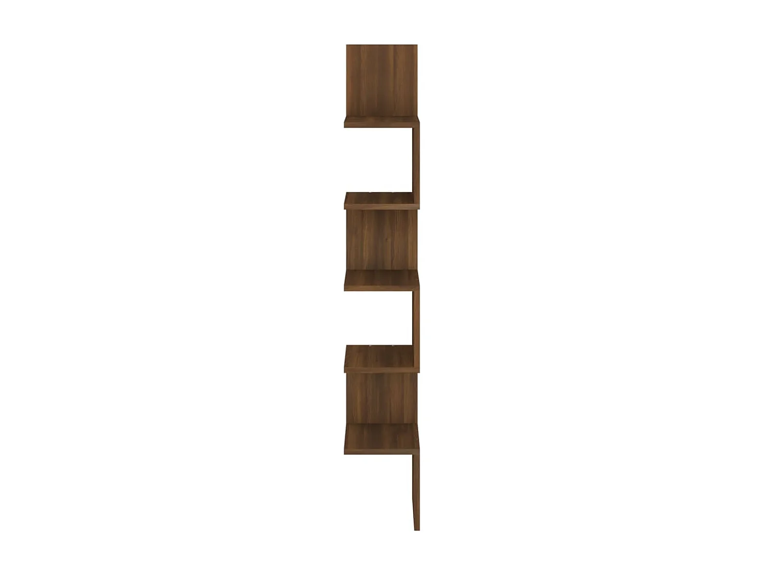 Étagère d'angle murale Chêne brun 20x20x127,5cm Bois ingénierie