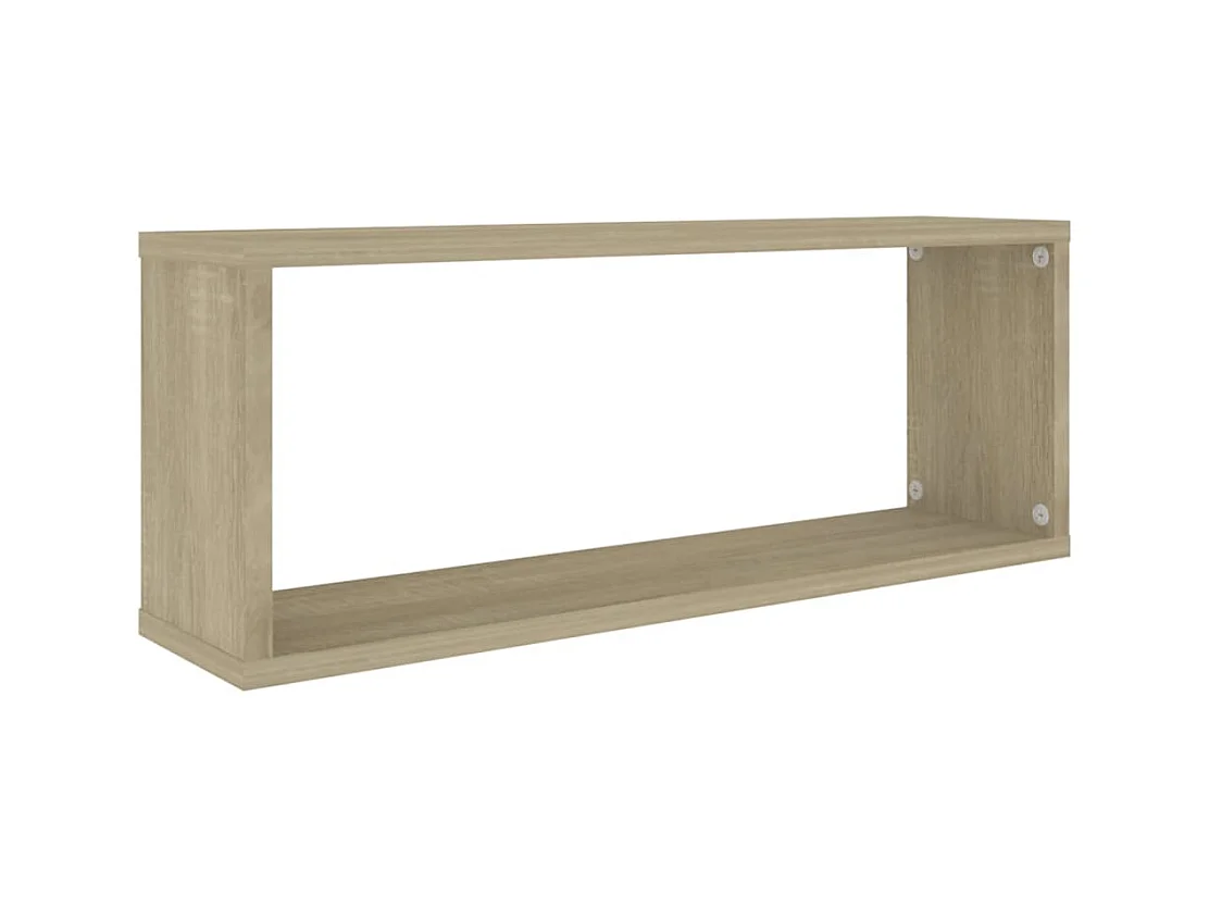 Étagères murales cube 2 pcs Chêne sonoma Bois d’ingénierie