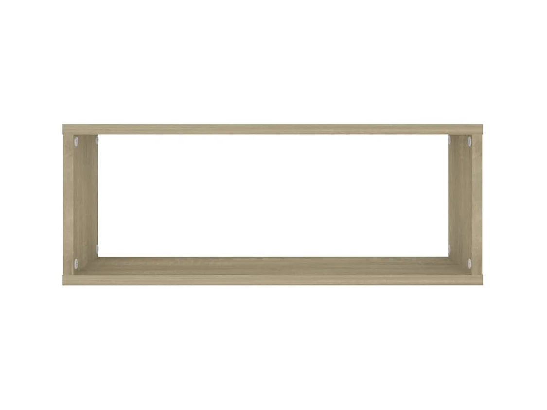 Étagères murales cube 2 pcs Chêne sonoma Bois d’ingénierie