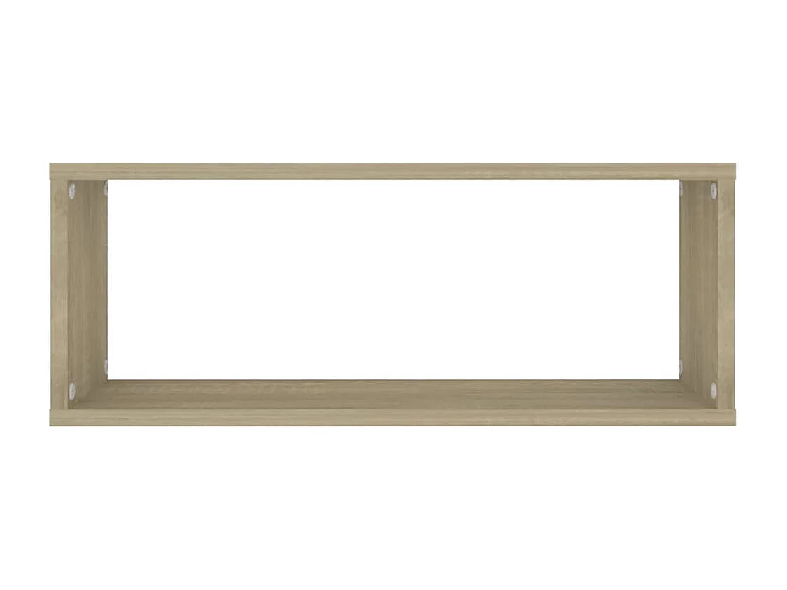 Étagères murales cube 2 pcs Chêne sonoma Bois d’ingénierie