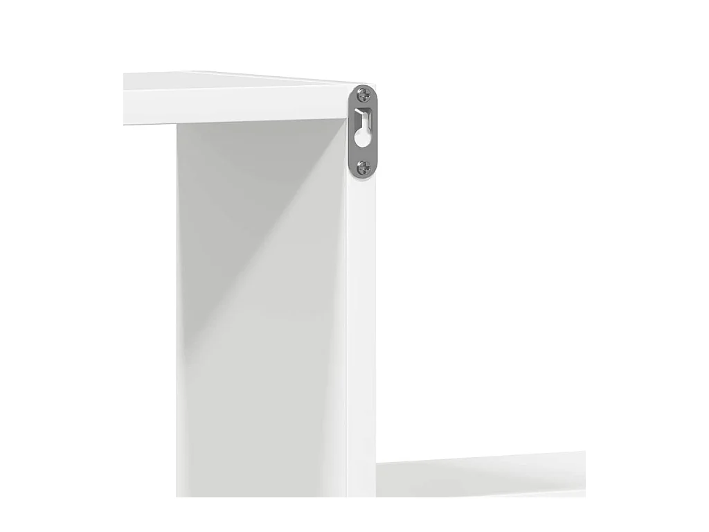 mensole da parete in legno ingegnerizzato bianco lucido