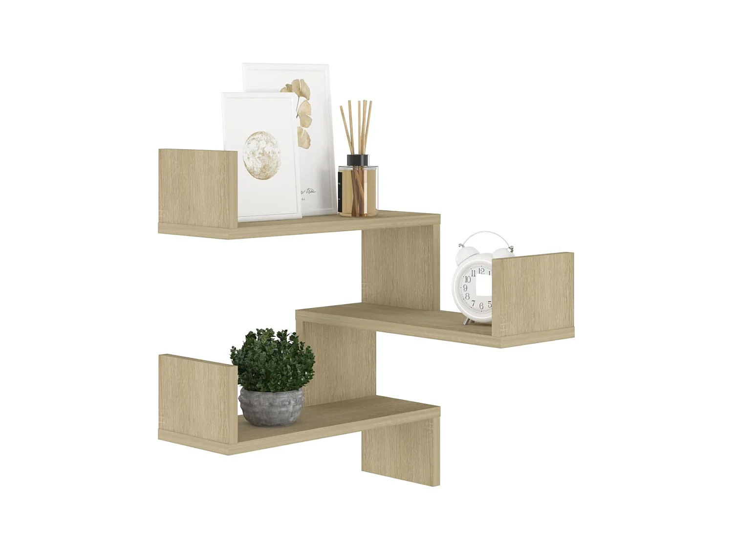 Étagère d'angle murale Chêne Sonoma 40x40x50 cm bois ingénierie