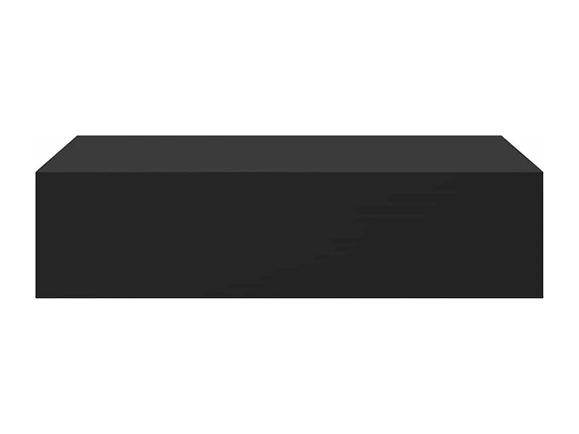 Mensole a muro per cassetti 2 pz nere 40x23,5x10 cm MDF