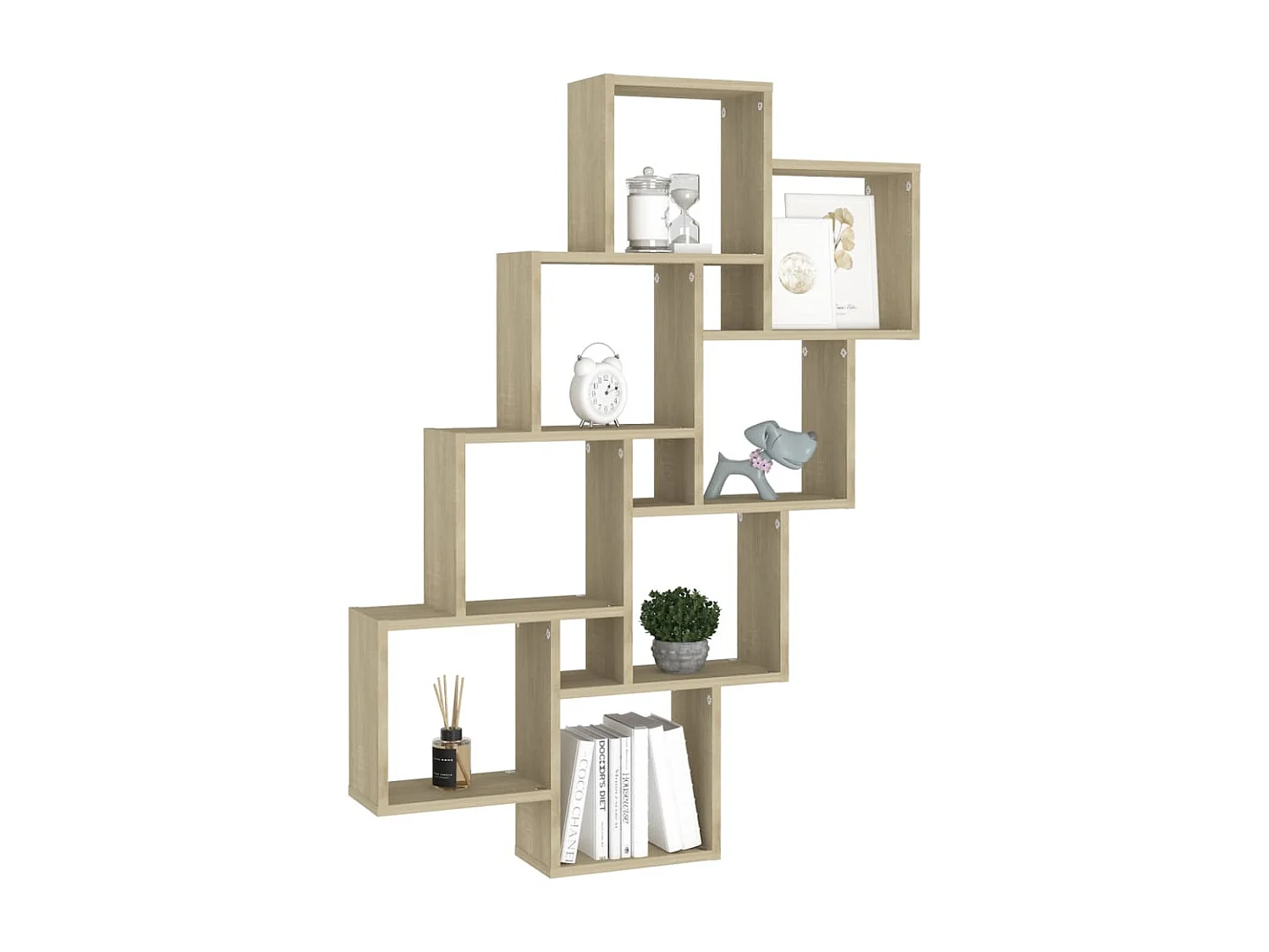Étagère murale cube Chêne sonoma 90x15x119 cm Bois d’ingénierie