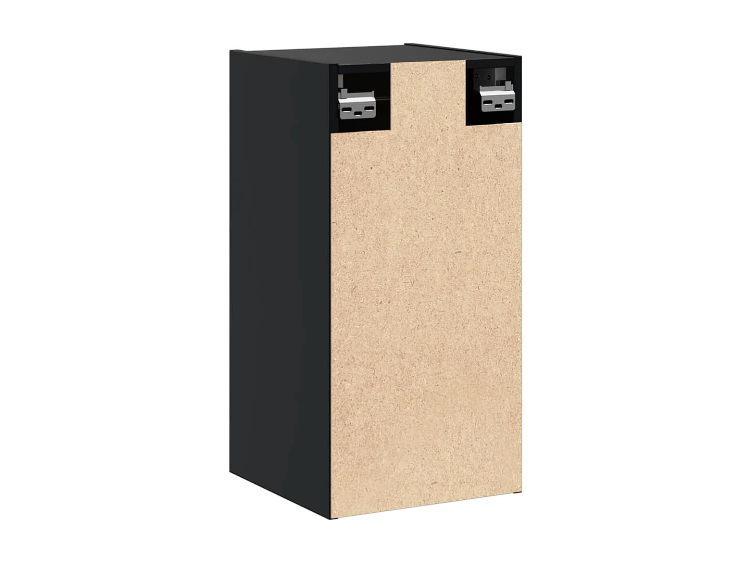 Armoires murales 2 pcs Noir 30x30x60 cm Bois de pin massif