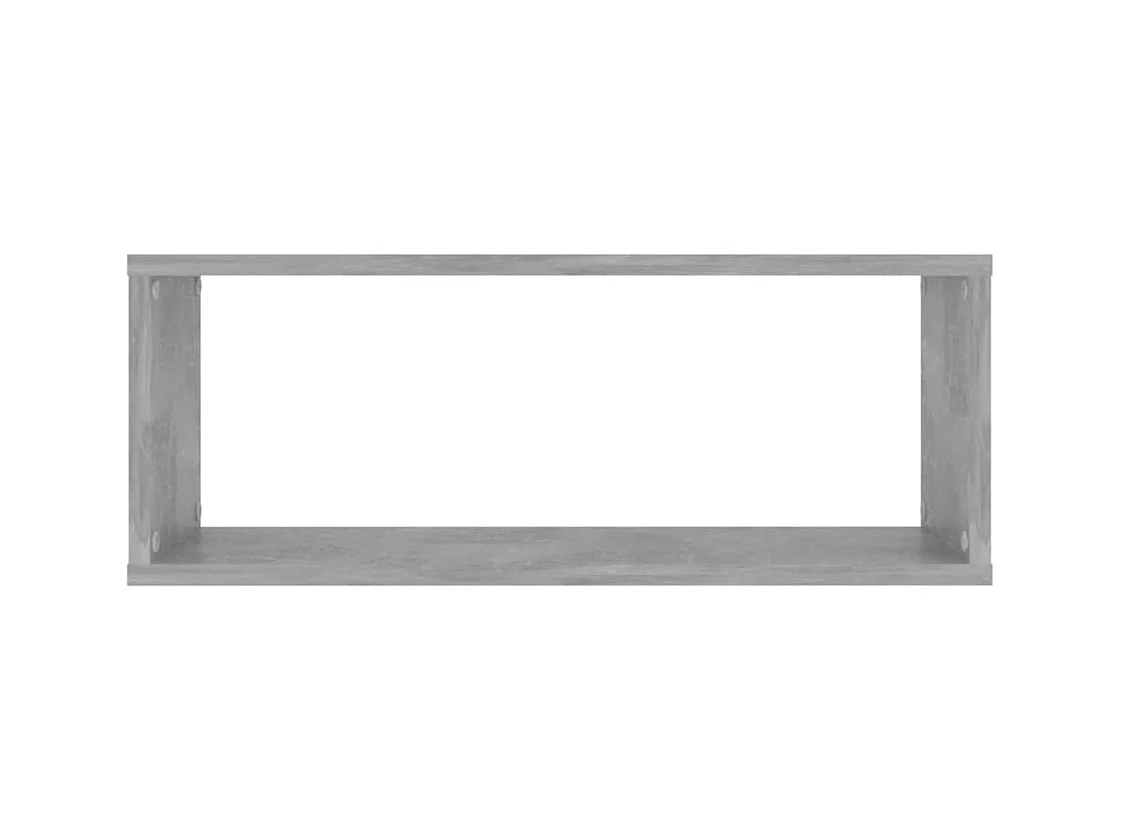Mensole da parete a cubo da 6 pezzi, grigio cemento, legno ingegnerizzato