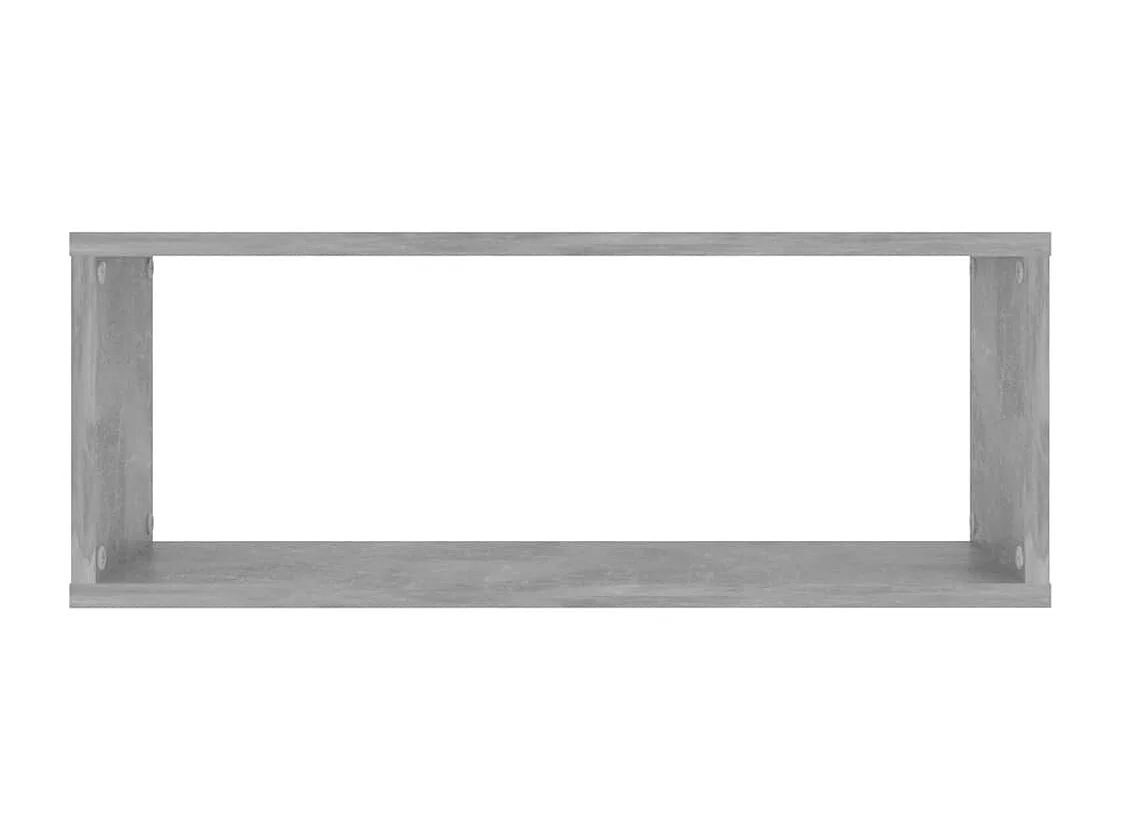 Étagères murales cube 6 pcs Gris béton Bois d’ingénierie
