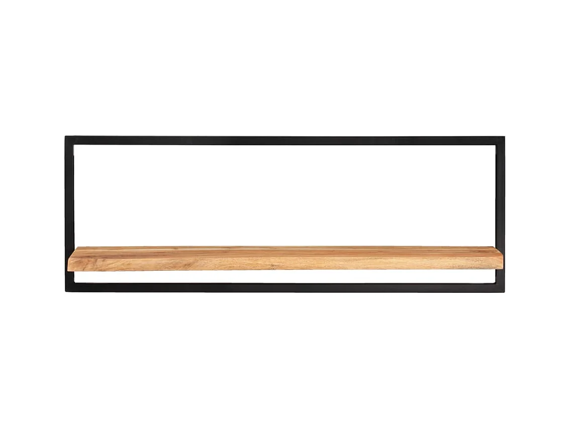 Wandplanken 2 stuks 100x24x35 cm Acaciahout en staal