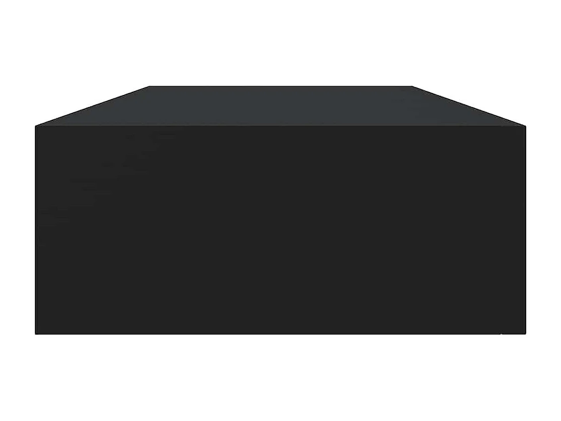 Mensola a muro per cassetti Nero 60x23,5x10 cm MDF