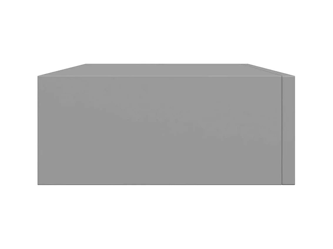 Étagère à tiroir murale gris 40x23,5x10 cm MDF