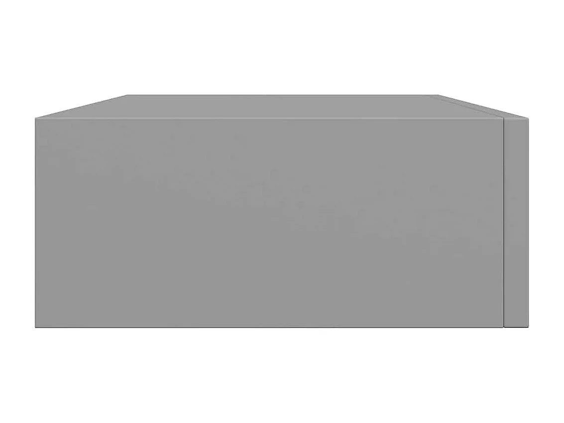 Étagère à tiroir murale gris 40x23,5x10 cm MDF
