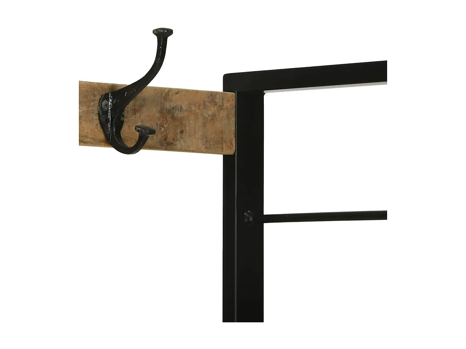 Porte-Vêtements avec crochets et étagères 110x40x185 cm Bois de manguier massif